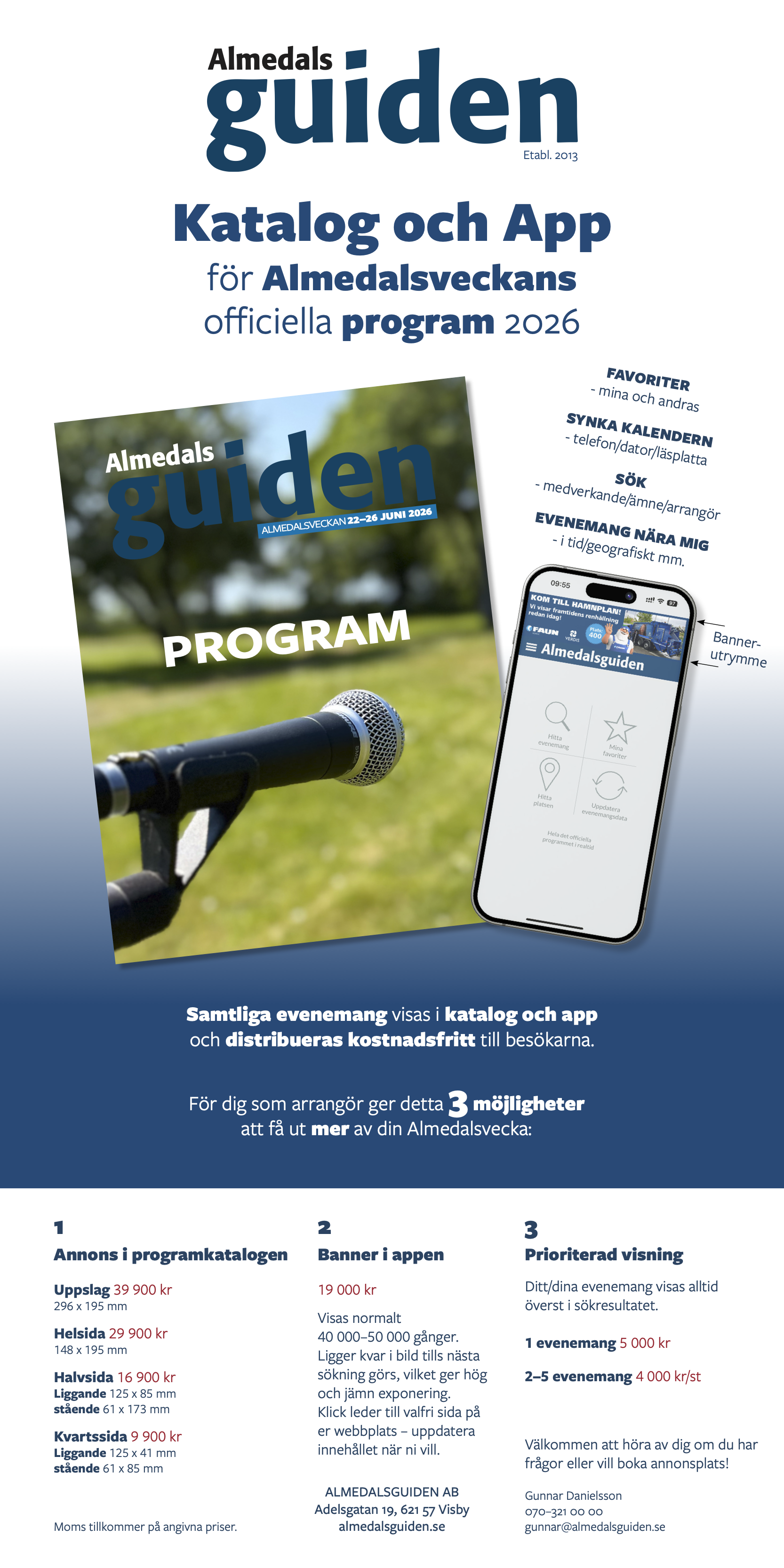 Almedalsguidens prislista
